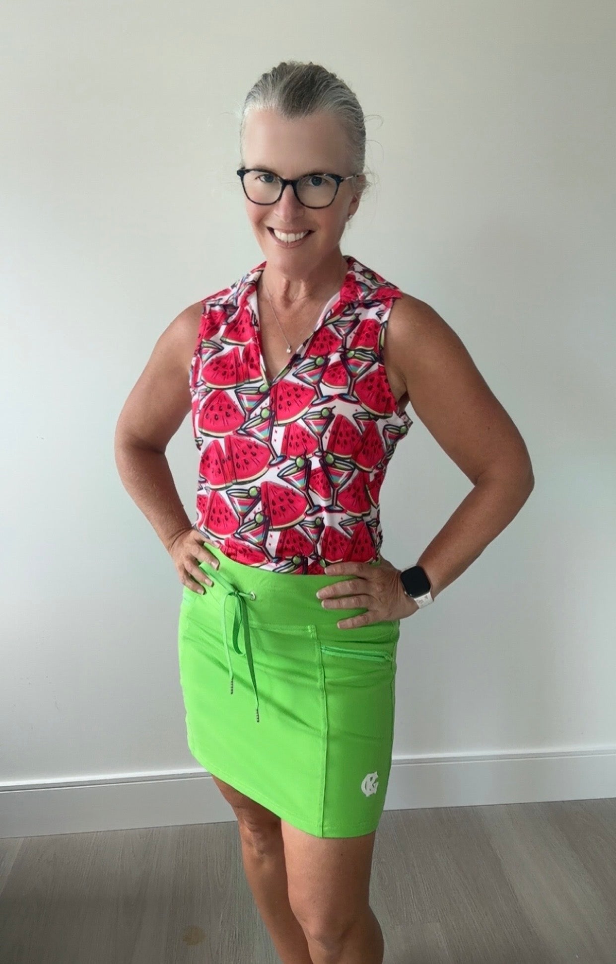 Falda pantalón con bolsillos y cremallera 2024