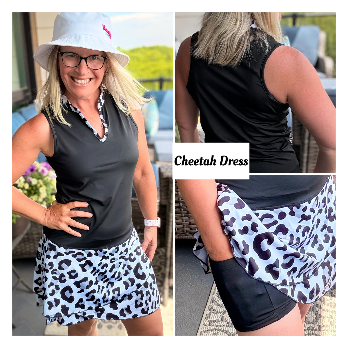 Discontinued Cheetah peek A Boo  Golf & Pickle Ball Dress