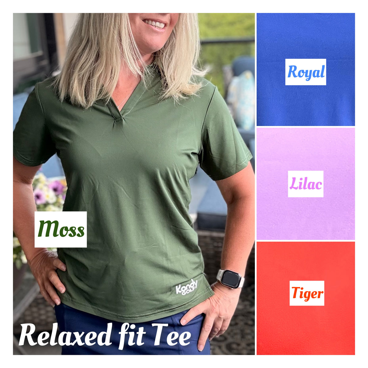 2026 discontinued Women's V- neck Relaxed fit Golf Polos