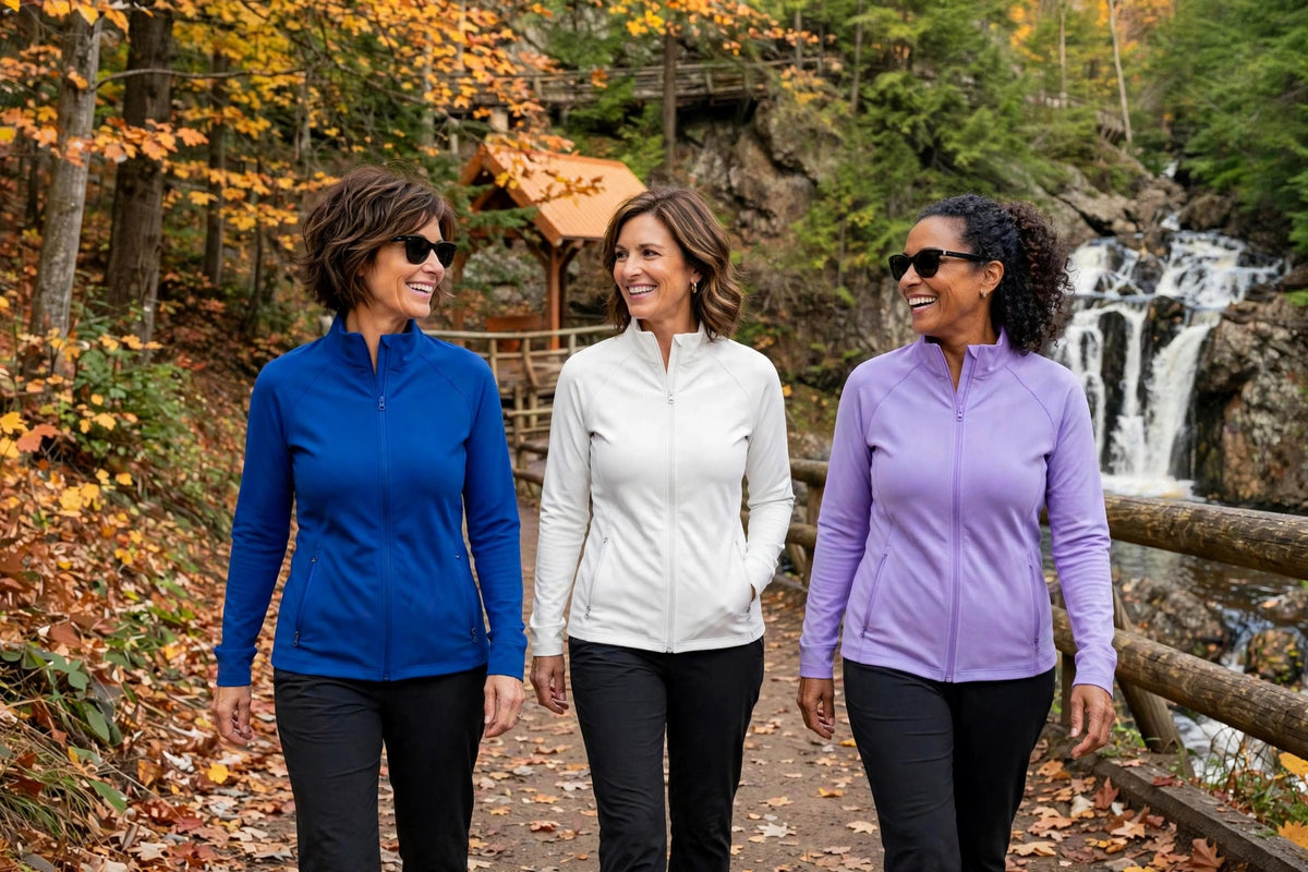 Women's Activewear Athletic Fit, Full Zip Sweater - Moisture-Wicking UPF50