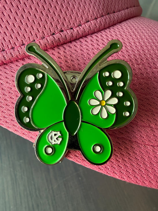 Butterfly ball markers with Hat Clips included.