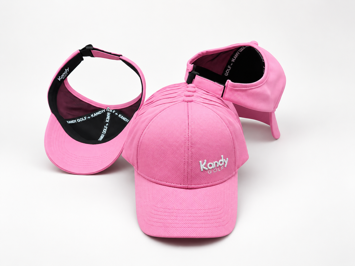 Kandy Golf Assorted 1/4 Visor, Open back Hats