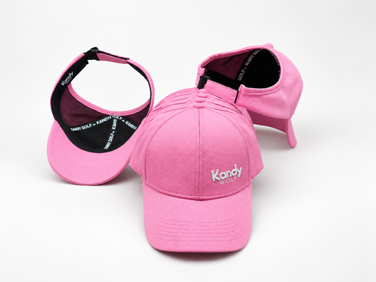 Kandy Golf Assorted 1/4 Visor, Open back Hats