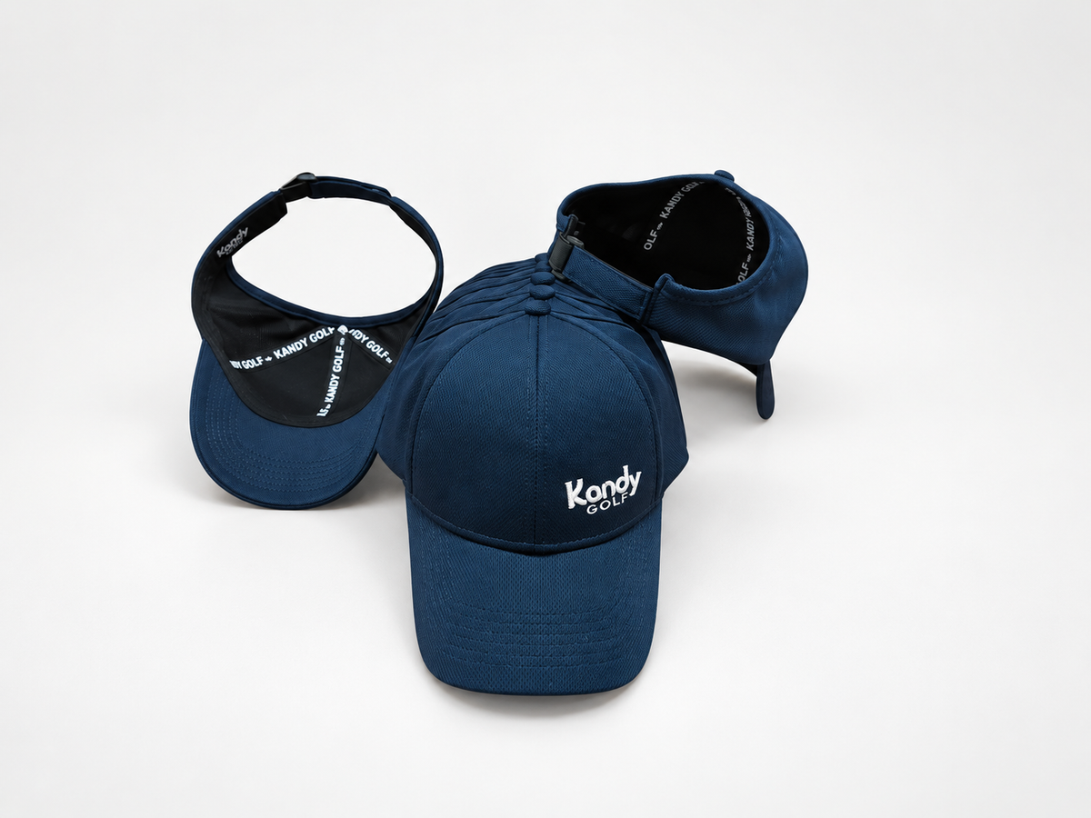 Kandy Golf Assorted 1/4 Visor, Open back Hats