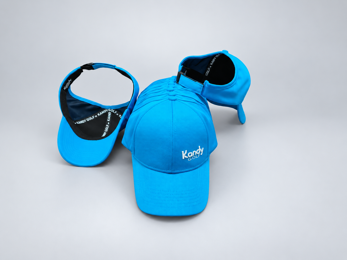Kandy Golf Assorted 1/4 Visor, Open back Hats