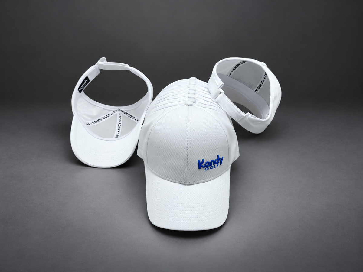 Kandy Golf Assorted 1/4 Visor, Open back Hats