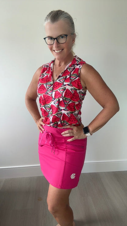 Falda pantalón con bolsillos y cremallera 2024