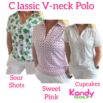 2024 Women's Classic V- neck Polos