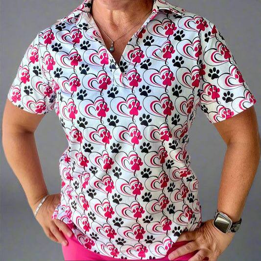 2025 Loose fit Assorted Women's V- neck Polos