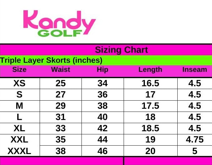 2026 Triple Layer Golf & Pickle Ball Skorts