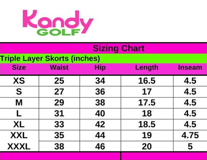 2026 Triple Layer Golf & Pickle Ball Skorts