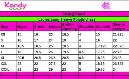 Pre Order Ladies Long Sleeve Ice Golf Polo